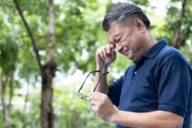 flashing lights in eye