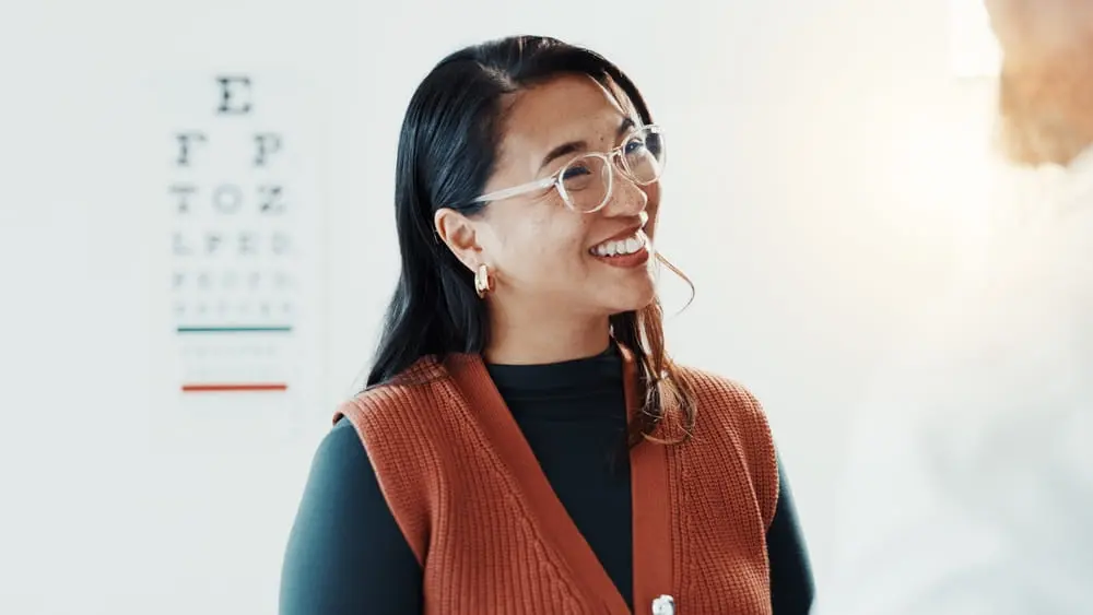 Eye doctor visit for hyperopia.