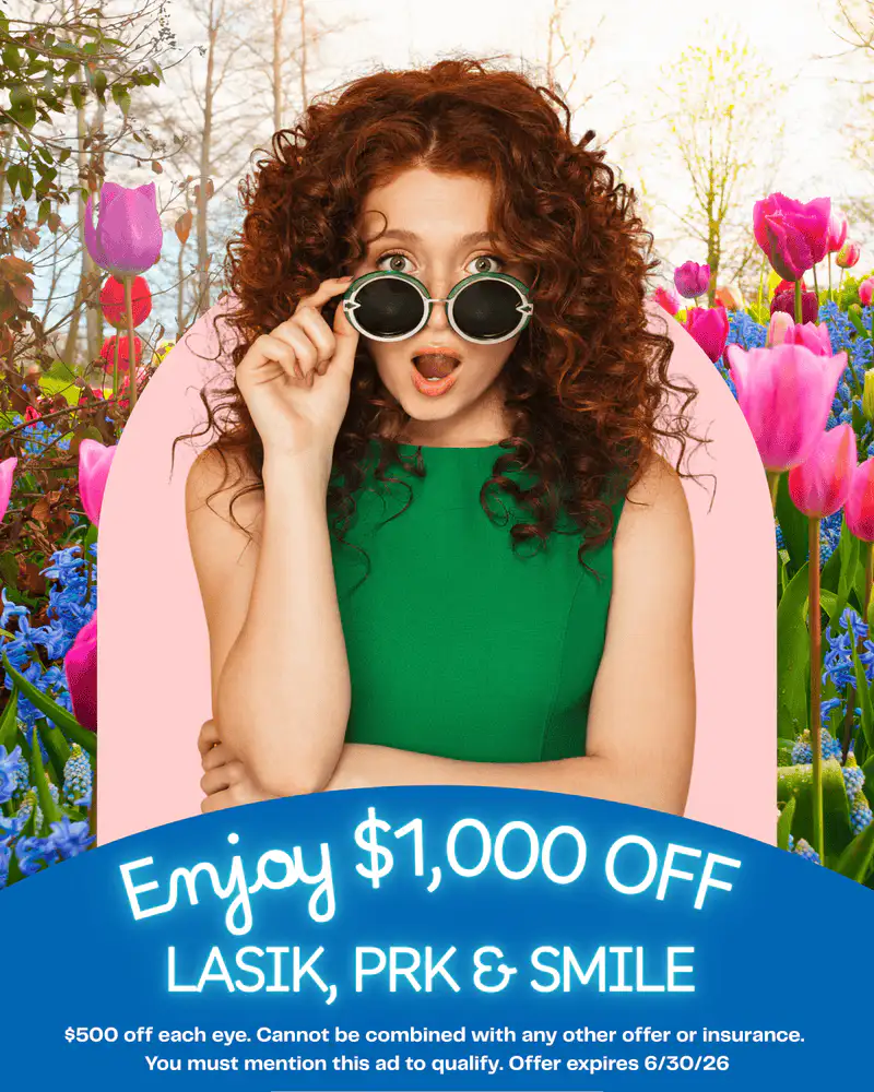 $1000 Off LASIK, PRK, SMILE